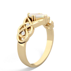 Opal Keepsake Celtic Knot 14K Yellow Gold ring R5300