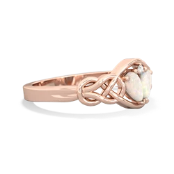 Opal Celtic Love Knot 14K Rose Gold ring R5420