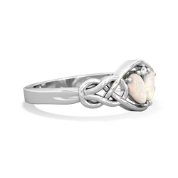 Opal Celtic Love Knot 14K White Gold ring R5420