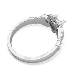 Opal Claddagh 14K White Gold ring R2370