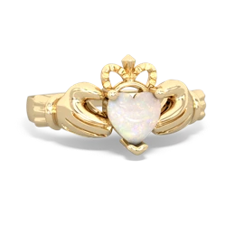 Opal Claddagh 14K Yellow Gold ring R2370