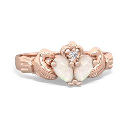 Opal 'Our Heart' Claddagh 14K Rose Gold ring R2388