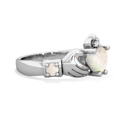 Opal Claddagh Keepsake 14K White Gold ring R5245