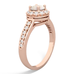 Opal Diamond Halo 14K Rose Gold ring R5370