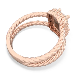 Opal Rope Split Band 14K Rose Gold ring R2628