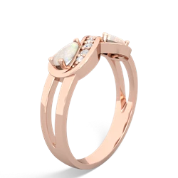 Opal Diamond Infinity 14K Rose Gold ring R5390