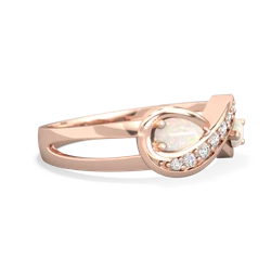 Opal Diamond Infinity 14K Rose Gold ring R5390