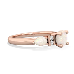 Opal 6Mm Round Eternal Embrace Engagement 14K Rose Gold ring R2005