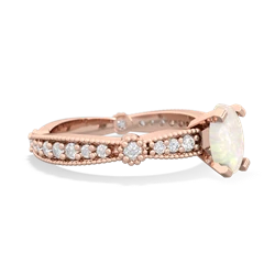 Opal Sparkling Tiara 7X5mm Oval 14K Rose Gold ring R26297VL