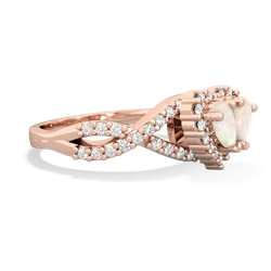 Opal Diamond Twist 'One Heart' 14K Rose Gold ring R2640HRT