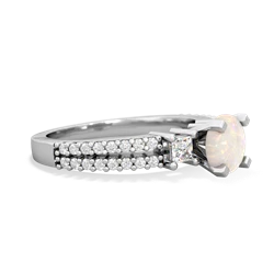 Opal Classic 6Mm Round Engagement 14K White Gold ring R26436RD