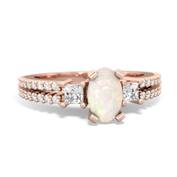 Opal Classic 7X5mm Oval Engagement 14K Rose Gold ring R26437VL