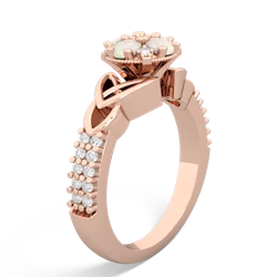 Opal Celtic Knot Cluster Engagement 14K Rose Gold ring R26443RD