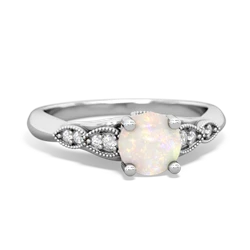 Opal Antique Elegance 14K White Gold ring R3100