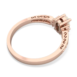 Opal Filligree Scroll Oval 14K Rose Gold ring R0812