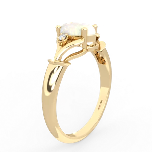 Opal Precious Pear 14K Yellow Gold ring R0826