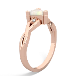 Opal Trillion Twist 14K Rose Gold ring R2104