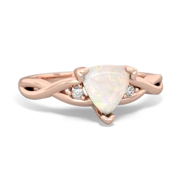 Opal Trillion Twist 14K Rose Gold ring R2104