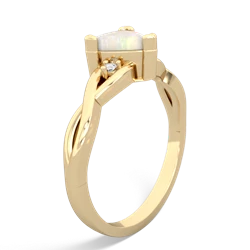 Opal Trillion Twist 14K Yellow Gold ring R2104