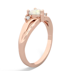 Opal Split Band Swirl 14K Rose Gold ring R2130