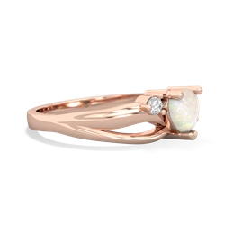 Opal Split Band Swirl 14K Rose Gold ring R2130