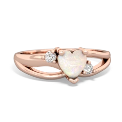 Opal Split Band Swirl 14K Rose Gold ring R2130