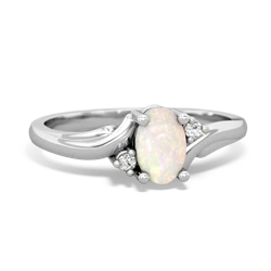 Opal Elegant Swirl 14K White Gold ring R2173