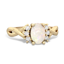 Opal Victorian Twist 14K Yellow Gold ring R2497