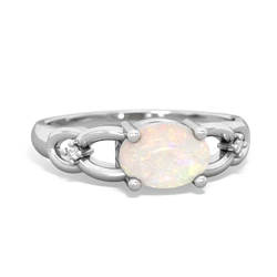 Opal Links 14K White Gold ring R4032