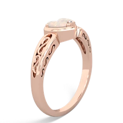 Opal Filligree 'One Heart' 14K Rose Gold ring R5070