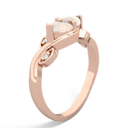 Opal Floral Elegance 14K Rose Gold ring R5790