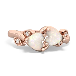 Opal Floral Elegance 14K Rose Gold ring R5790