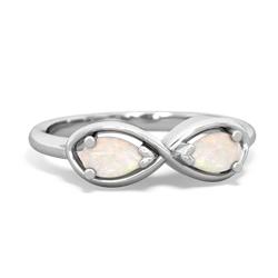 Opal Infinity 14K White Gold ring R5050