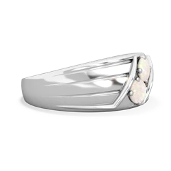 Opal Men's Streamline 14K White Gold ring R0460