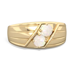 Opal Men's Streamline 14K Yellow Gold ring R0460