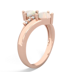 Opal Heart To Heart 14K Rose Gold ring R2064