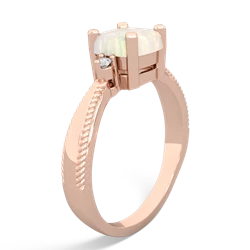 Opal Cushion Rope 14K Rose Gold ring R2484