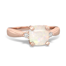 Opal Cushion Rope 14K Rose Gold ring R2484