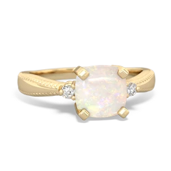 Opal Cushion Rope 14K Yellow Gold ring R2484