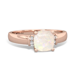 Opal Simply Elegant Cushion 14K Rose Gold ring R2489