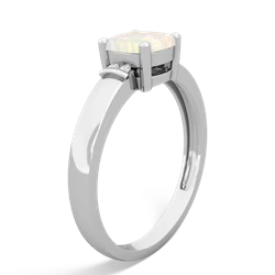 Opal Simply Elegant Cushion 14K White Gold ring R2489