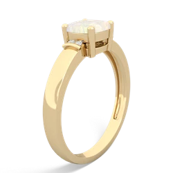 Opal Simply Elegant Cushion 14K Yellow Gold ring R2489