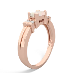 Opal Art Deco East-West 14K Rose Gold ring R2590