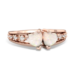 Opal Heart To Heart 14K Rose Gold ring R3342