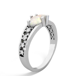 Opal Heart To Heart 14K White Gold ring R3342