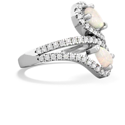 Opal Diamond Dazzler 14K White Gold ring R3000