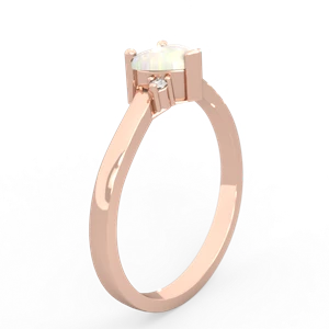 Opal Delicate Heart 14K Rose Gold ring R0203
