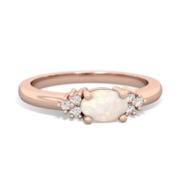 Opal Simply Elegant East-West 14K Rose Gold ring R2480