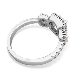 Opal Regal Halo 14K White Gold ring R5350