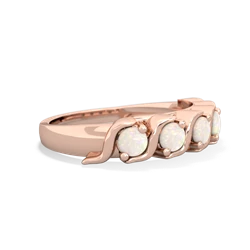 Opal Anniversary Band 14K Rose Gold ring R2089